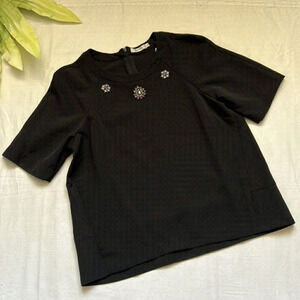 NWT Ricki’s Jewelled Detail Top
